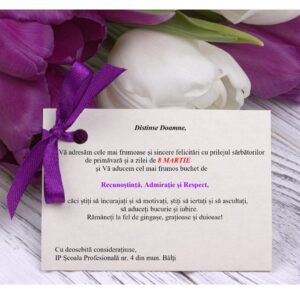 Mesaj de felicitare cu prilejul sărbătorilor de primăvară și a zilei de 8 MARTIE